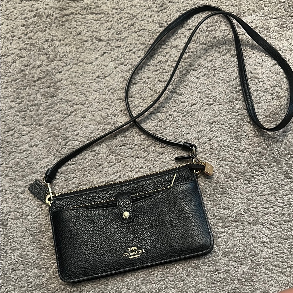 Coach Black Crossbody Bag with Silver Hardware